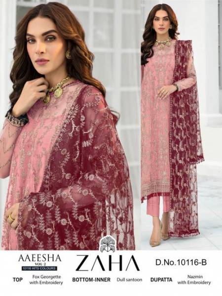 Aaeesha 10116 By Zaha Pakistani Salwar Suits Catalog